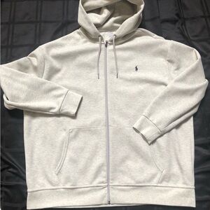 Polo Ralph Lauren Hoodie Mens 3XB Gray Full Zip Stretch Tech Performance Pony